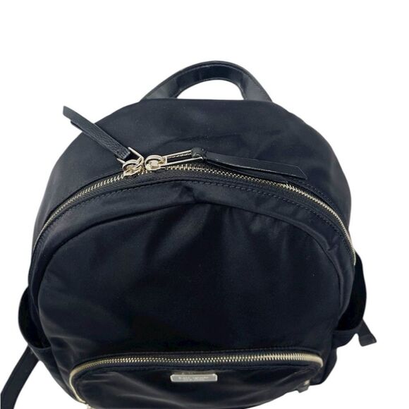 Kate Spade Black Dawn Backpack Nylon Zip Closure Front Pocket Waterbottle Slip main image 6